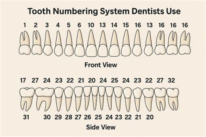 Are teeth numbered by the dentist?