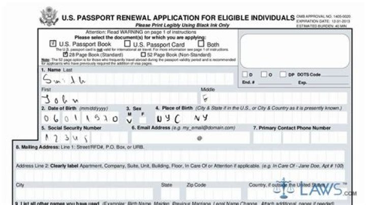 Can you fill out passport application by hand?