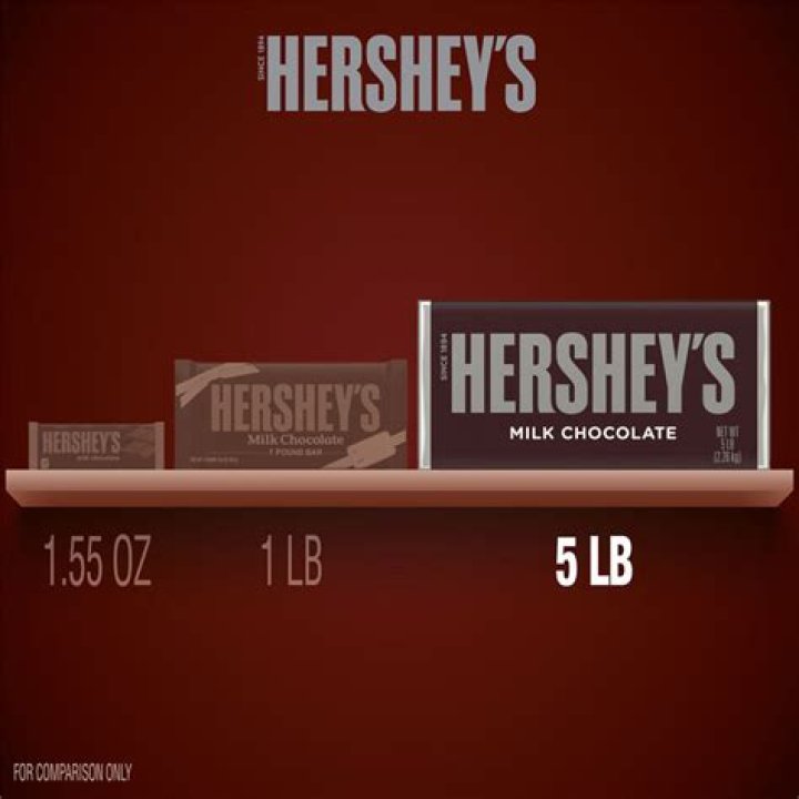 How big is a 5 lb Hershey bar?