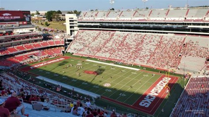 How big is the Arkansas Razorback football stadium?