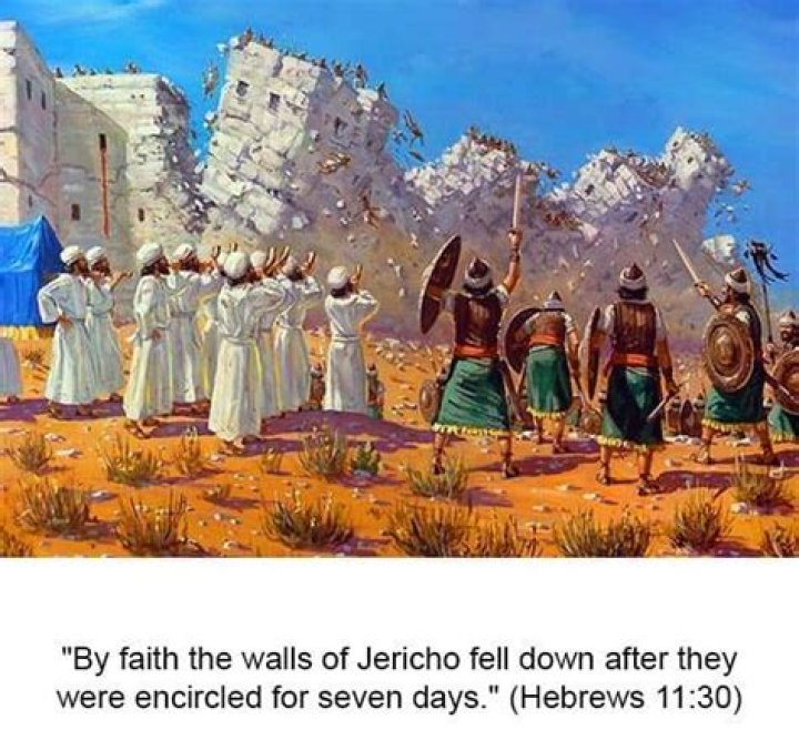 How did the walls of Jericho actually fall?