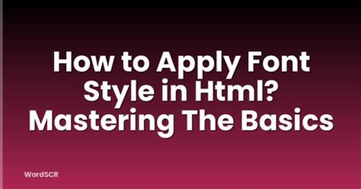 How do I apply a font style in HTML?