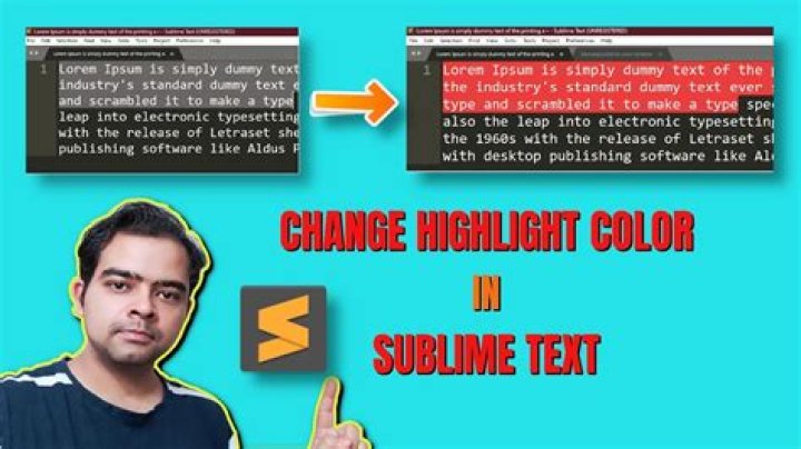 How do I change the highlight color in Sublime Text?