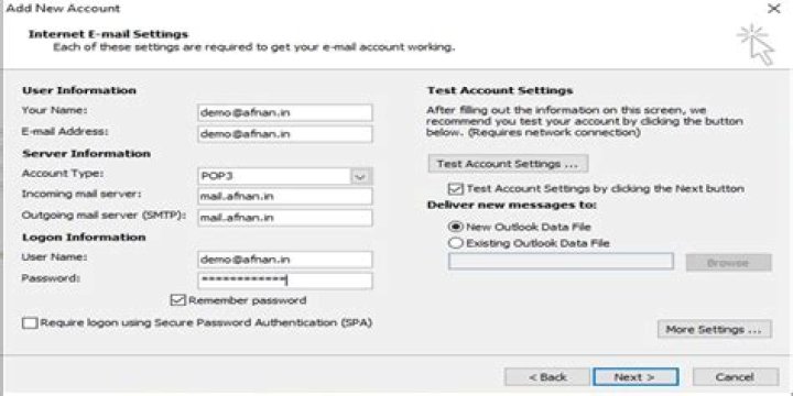 How do I configure Outlook 2010 for POP3?