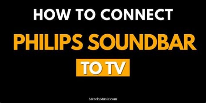 How do I connect my Philips Soundbar to my TV?
