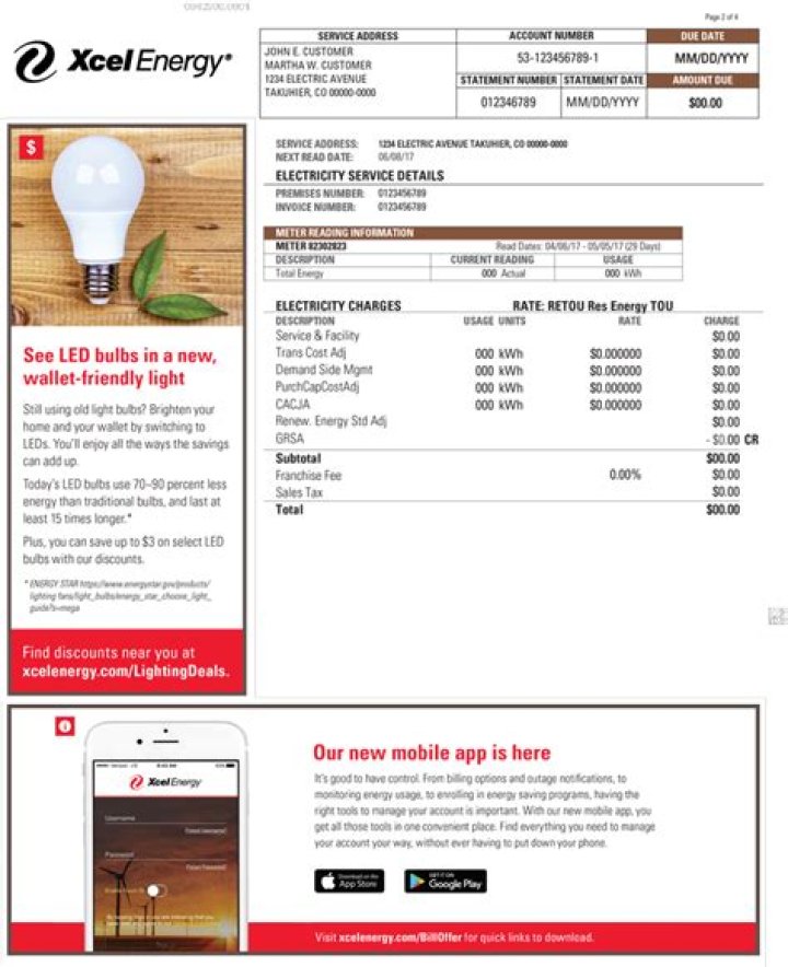 How do I contact Xcel Energy by phone?