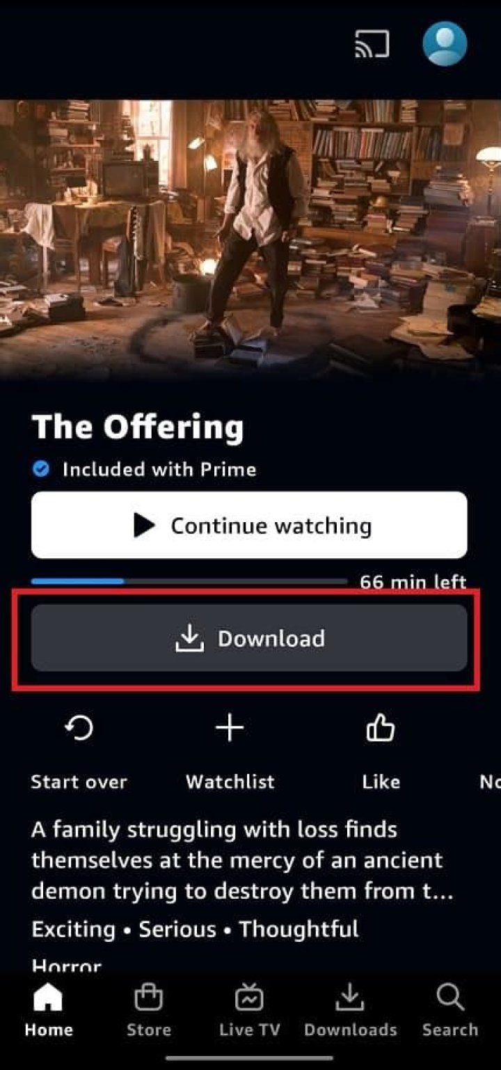 How do I download Amazon Prime movies to my Android phone?