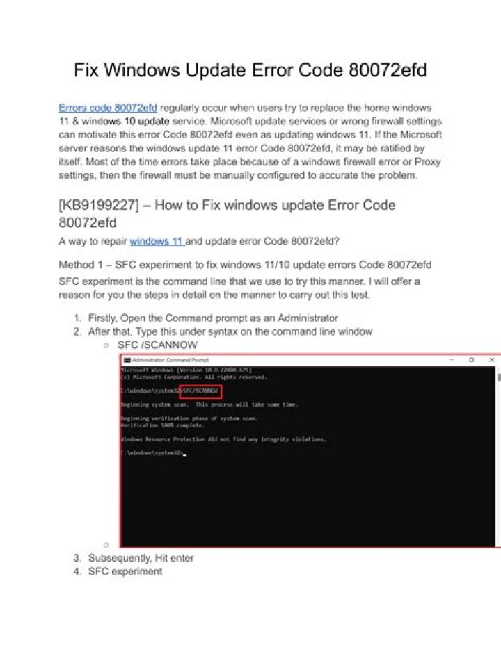 How do I fix error code 80072efd?