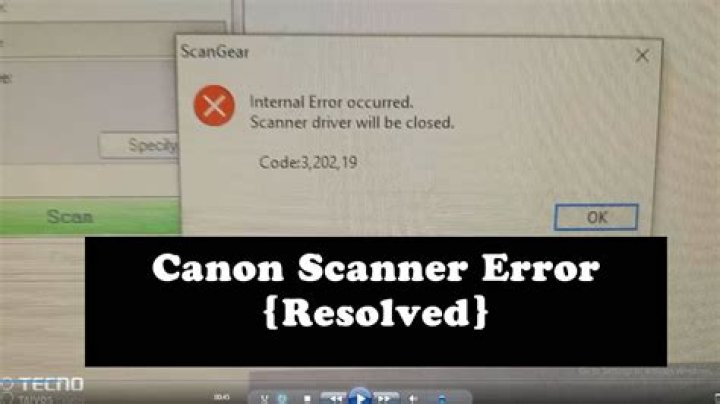 How do I fix my Canon scanner error?