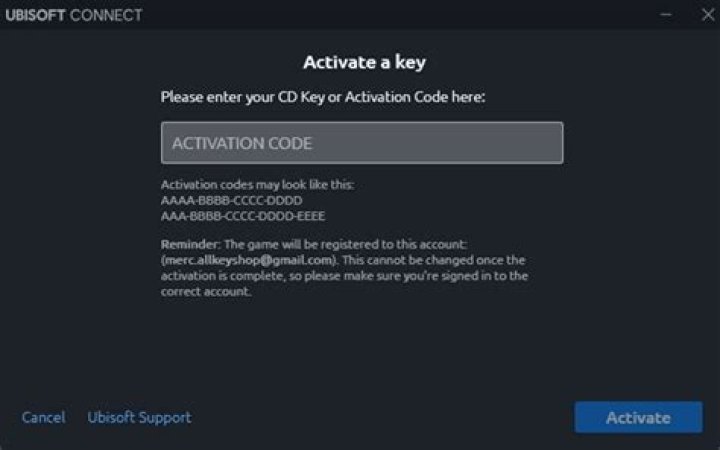 How do I get my Ubisoft activation code?