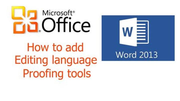 How do I install language proofing tools in Office 2013?