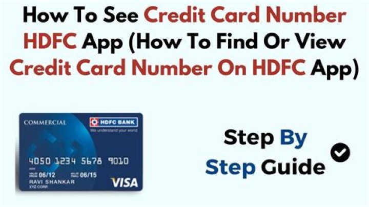 How do I know my HDFC credit card number?