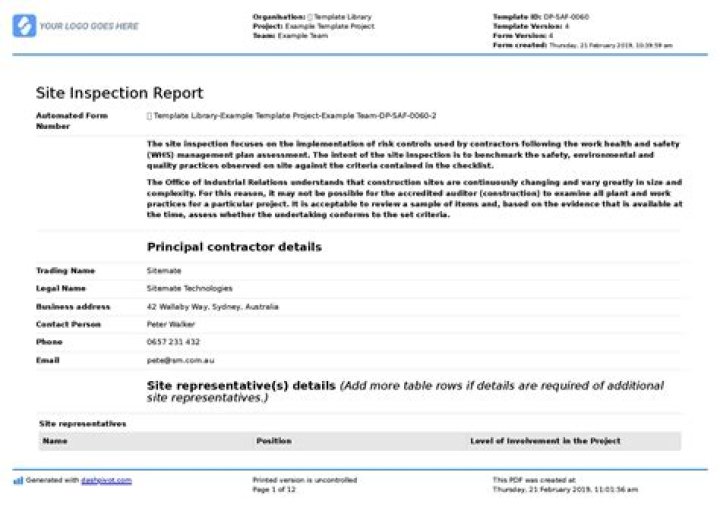 How do I make an inspection report?