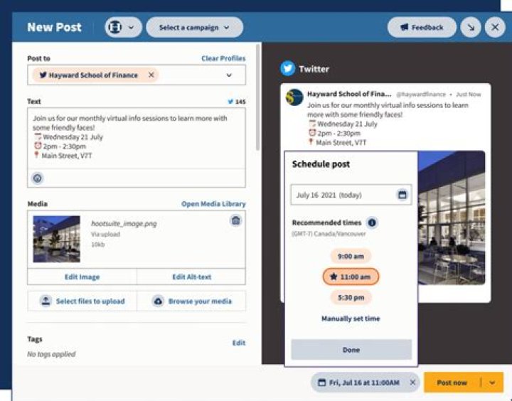 How do I post now on Hootsuite?