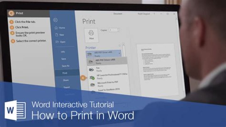 How do I print from Microsoft Word?