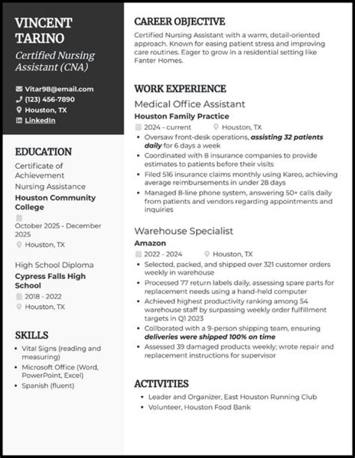How do I put CNA certification on my resume?