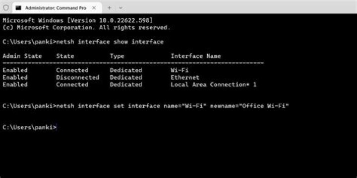How do I rename network interface?