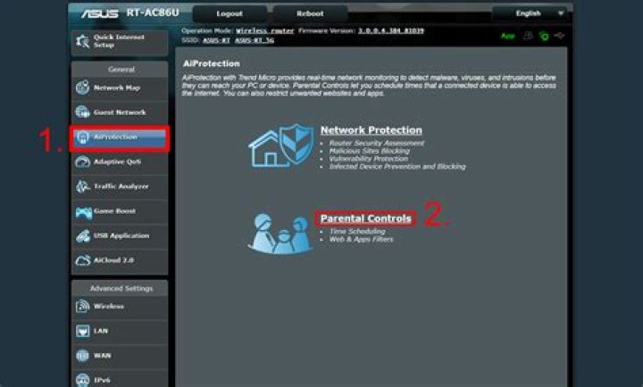 How do I set parental controls on Asus router?