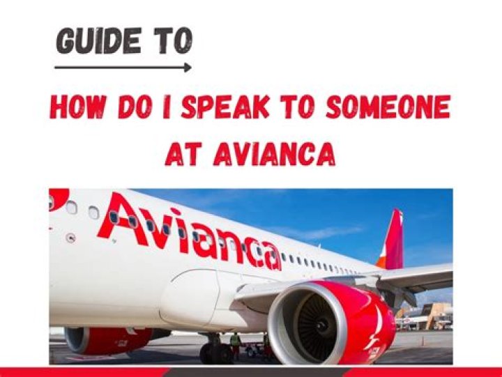 How do I speak to someone at Avianca?