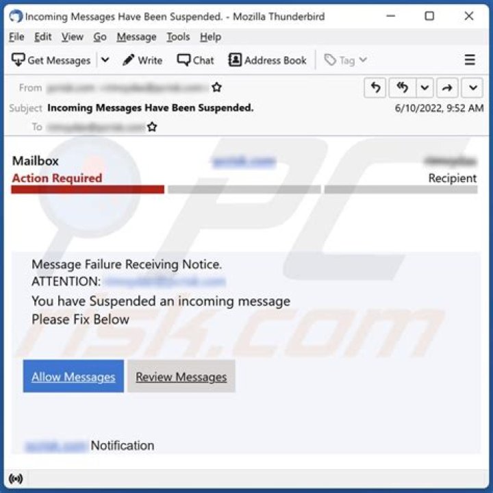 How do I stop mailer daemon failure notice in outlook?