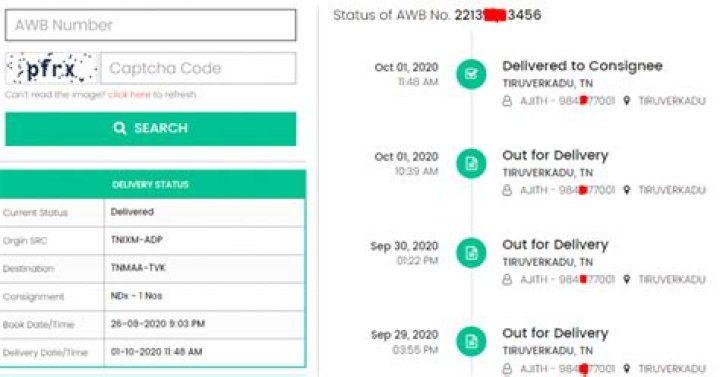 How do I track my Franch Express courier?