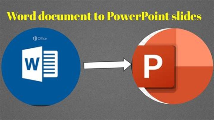 How do I turn a Word document into a PowerPoint slide?