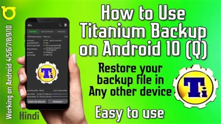 How do I use Titanium Backup on Android?