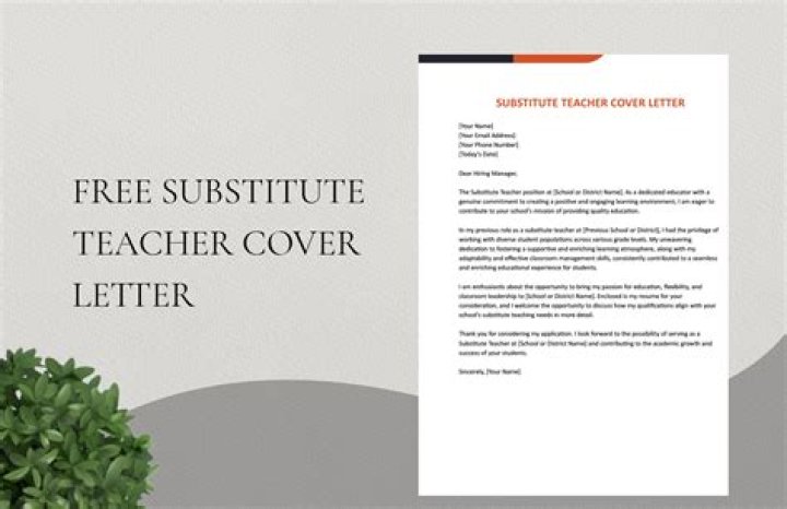 How do I write a cover letter for a substitute teacher?