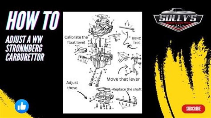 How do you adjust a Stromberg 97 carburetor?