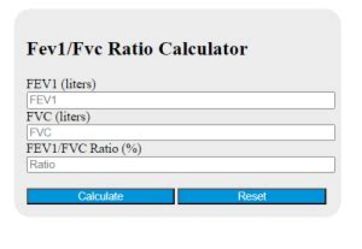 How do you calculate FEV1 FVC?