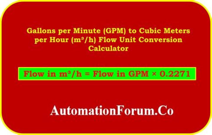 How do you convert GPM to m3 s?