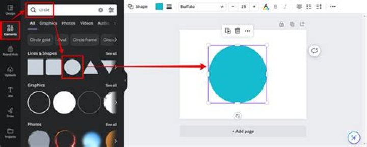 How do you make a circle using graphics in C++?