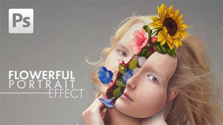 How do you make a floral portrait photo manipulation in Photoshop?