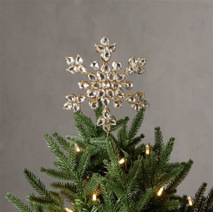 How do you make a snowflake tree topper?