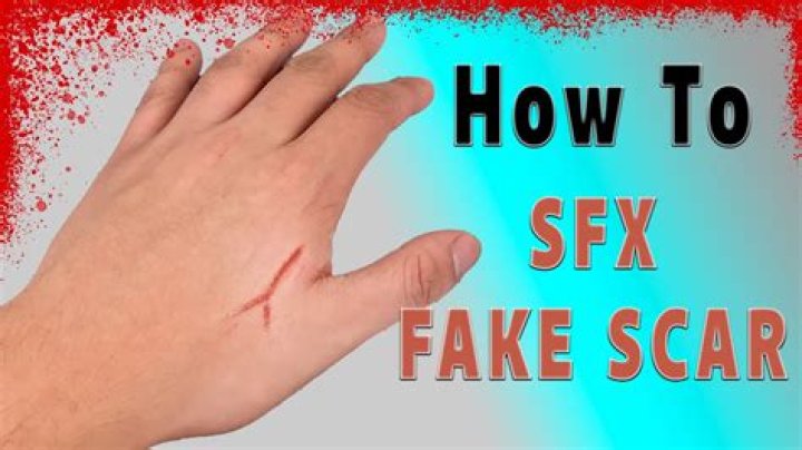 How do you make fake scars with tissue paper?