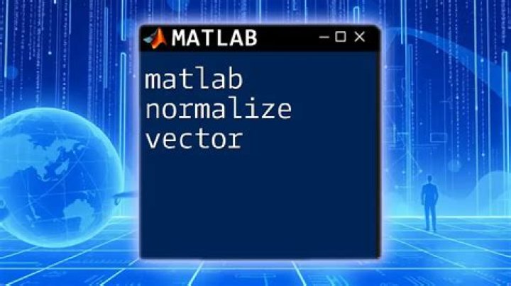 How do you normalize a vector in Matlab?