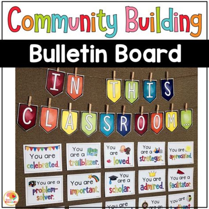 How do you organize a community bulletin board?