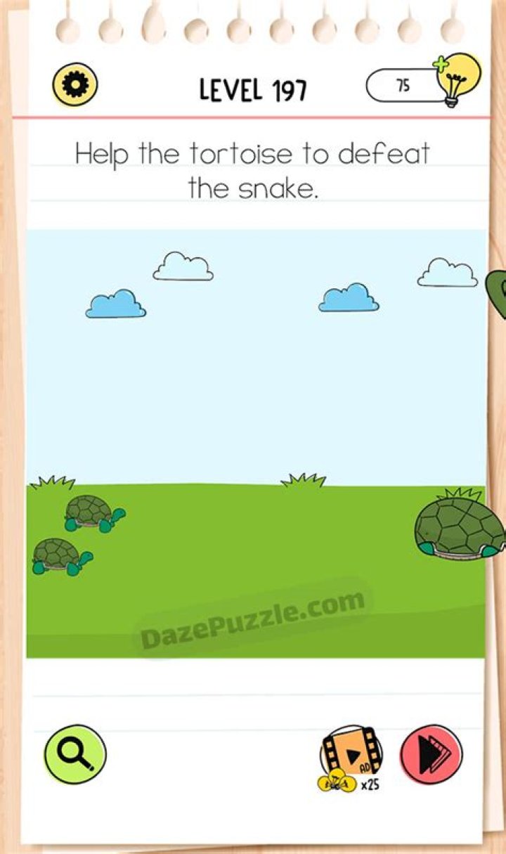 How do you pass level 197 on brain test?