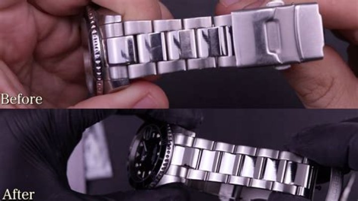 How do you remove tarnish from a stainless steel watch?