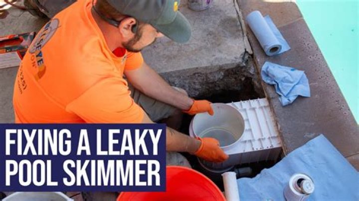 How do you repair a crack in an above ground pool skimmer?