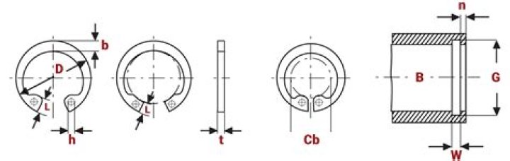 How do you size an internal circlip?