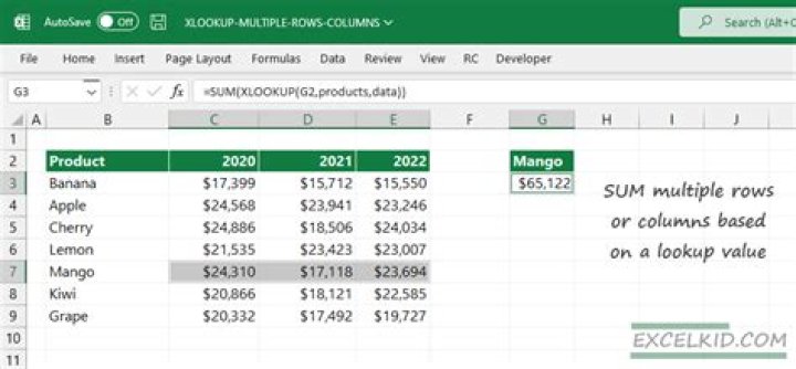 How do you sum all matching values in Excel?