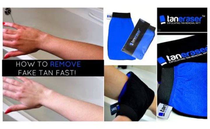 How do you use a tan remover mitt?