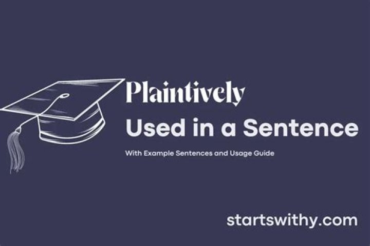 How do you use plaintively in a sentence?