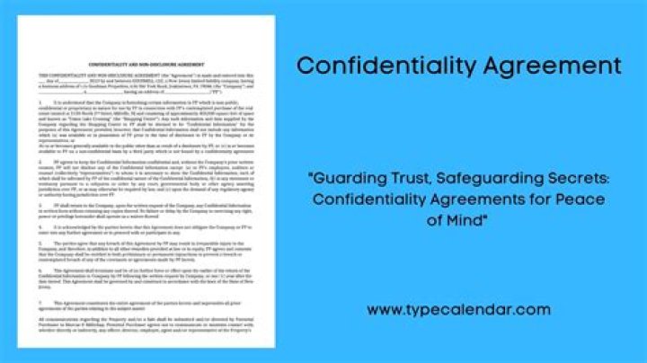 How do you write a confidential agreement?