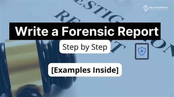 How do you write a forensic report?