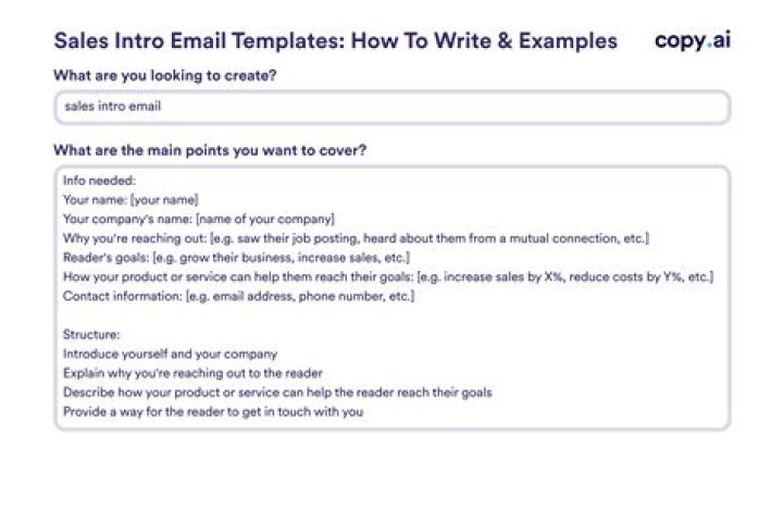 How do you write an introductory email to a customer?
