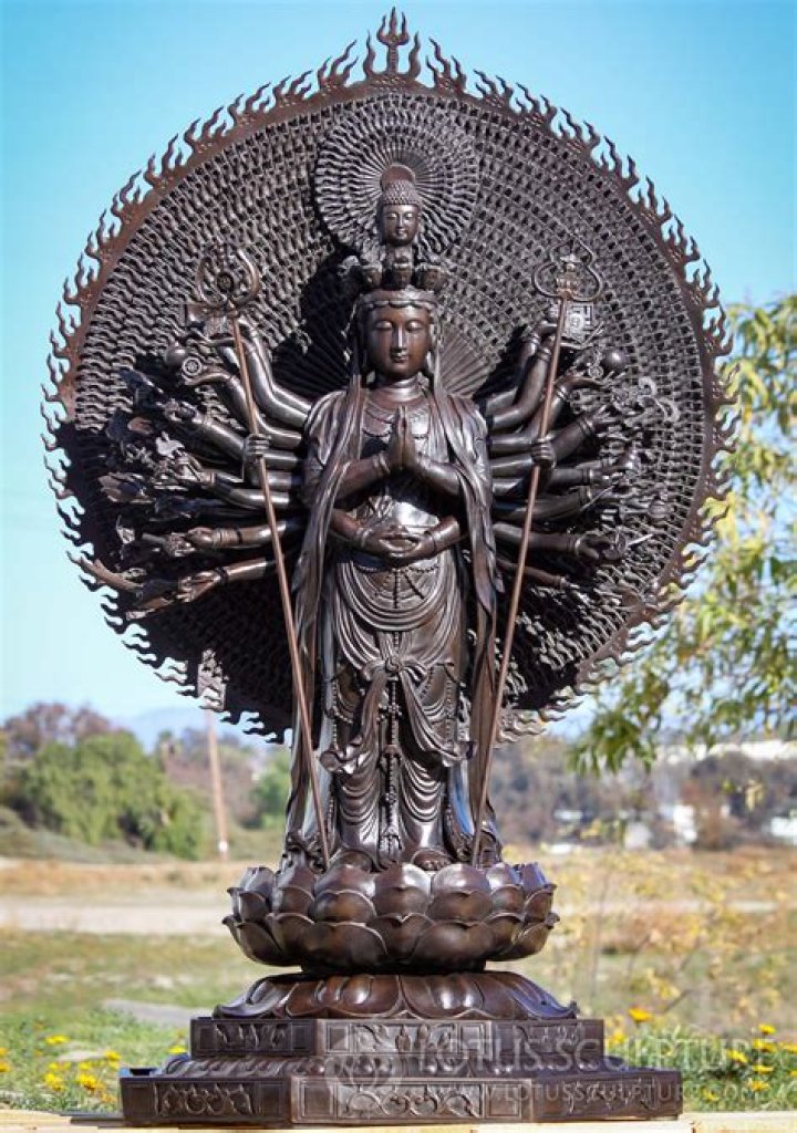How is Avalokiteshvara commonly pictured?