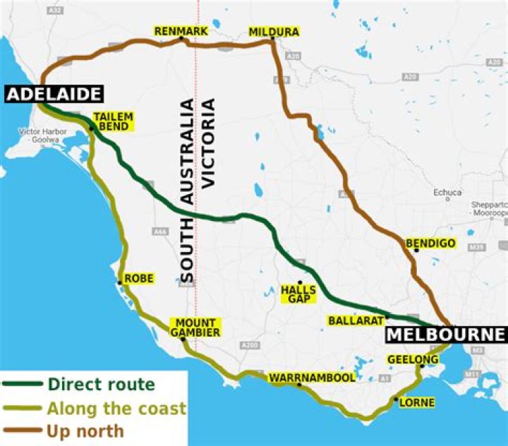 How long does it take to get to South Australia from Melbourne by plane?