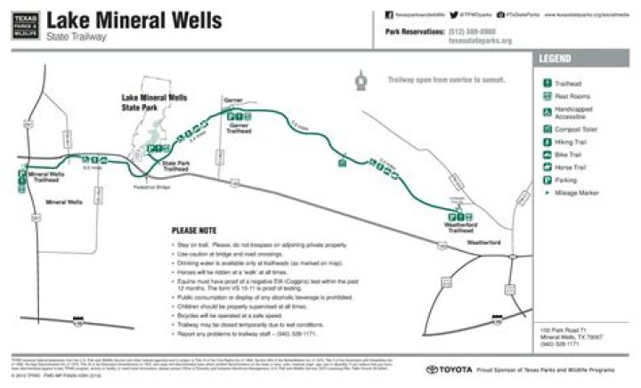 How long is the Mineral Wells State Trailway?
